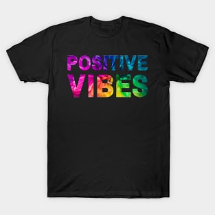 Positive Vibes Colorful Flower T-Shirt